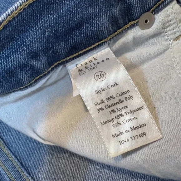 Frank & Eileen Cork The Everyday‎ Jean Straight Leg Crop in Antique Blue Size 26 - Picture 10 of 11